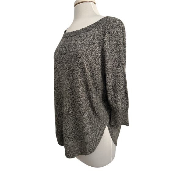 Express Womens XS Chic Boho Capsule 3/4 Sleeve Round Hem Oversized Knit Sweater - Picture 1 of 10